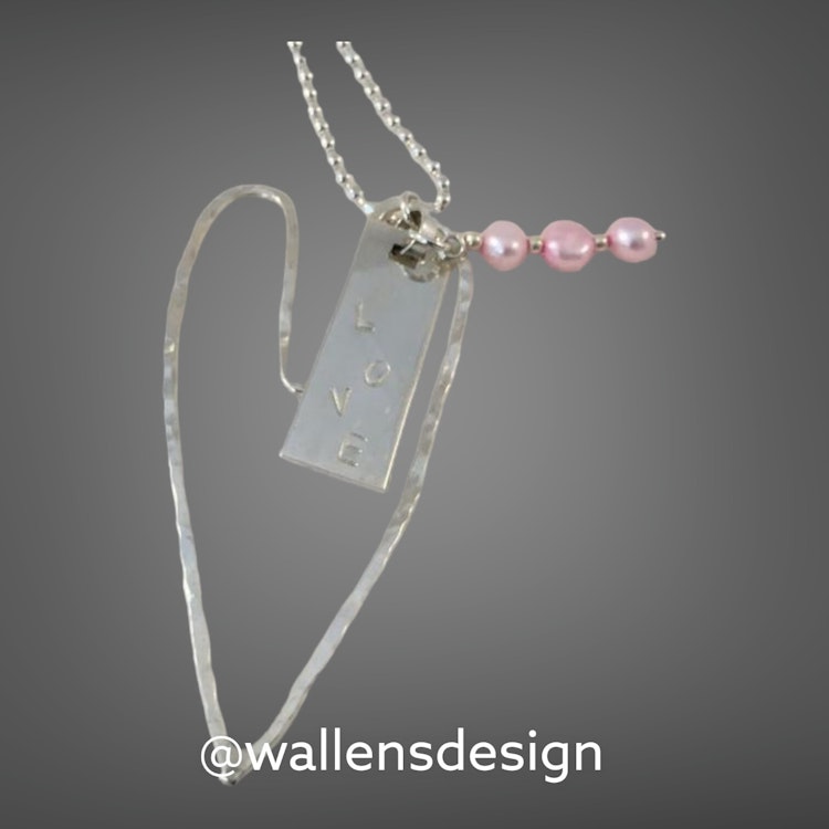 LOVE PINK Original Silverhjärta