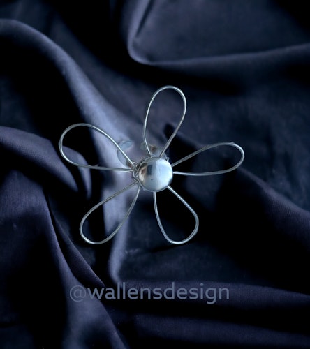 Modesty Original Silverring blomma blank silverpistill