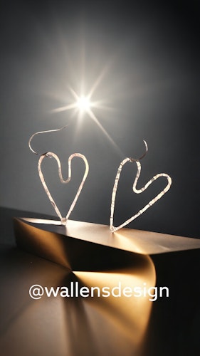 LOVE Original örhängen Silverhjärta (30*20mm)