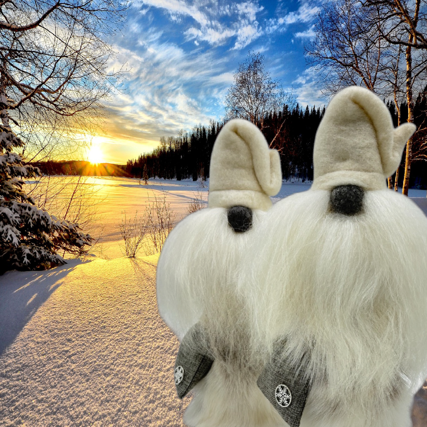 TOMTE FROST MED JULSÄCK CA 38 CM HÖG