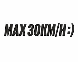 Max 30km/h :)