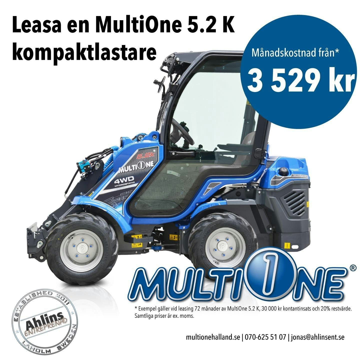Multione 5,2 K/kompaktlastare/Redskapsbärare/Lager Maskin