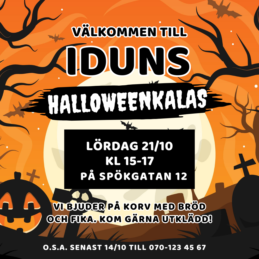 Kalasinbjudan halloween att skicka digitalt