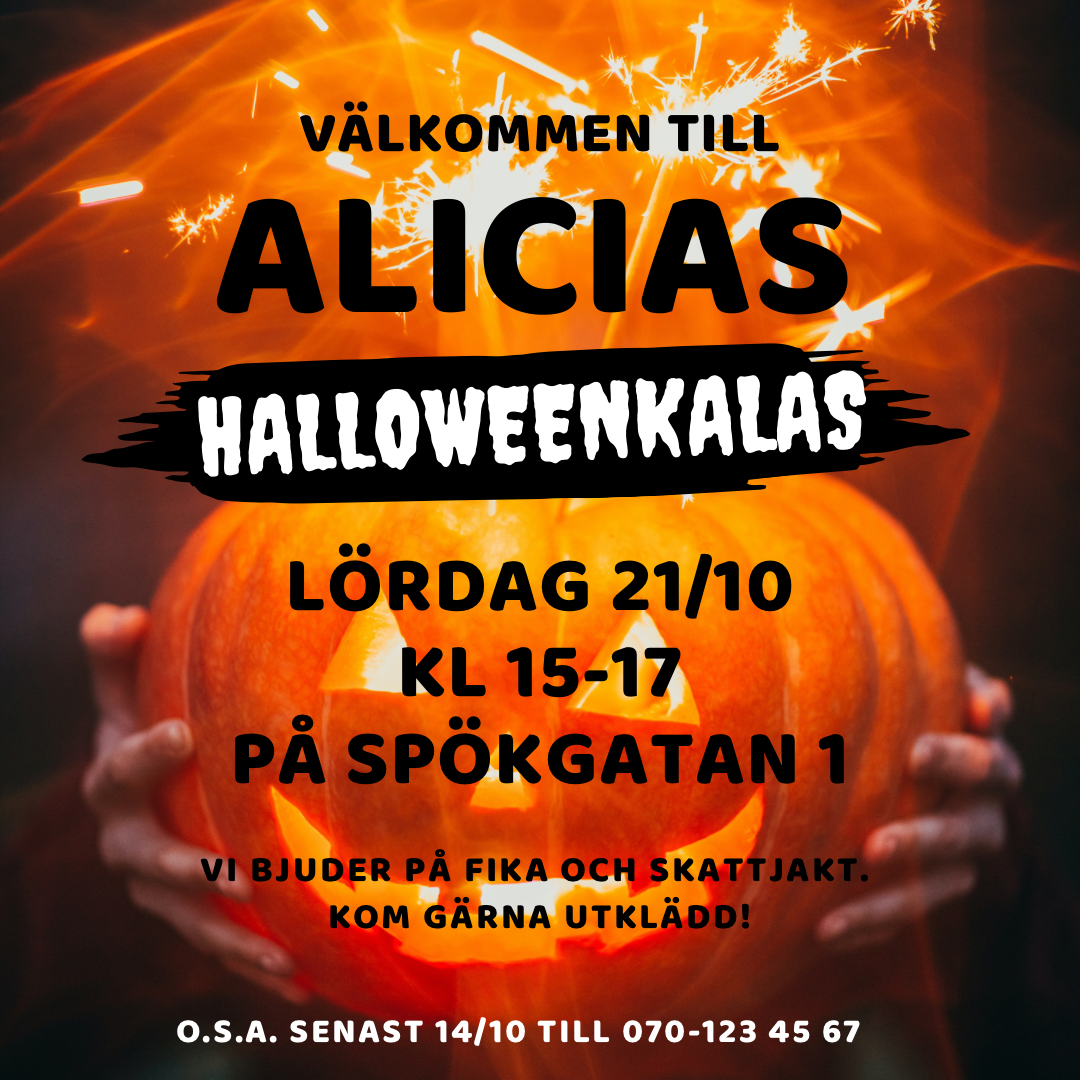 Kalasinbjudan halloween att skicka digitalt