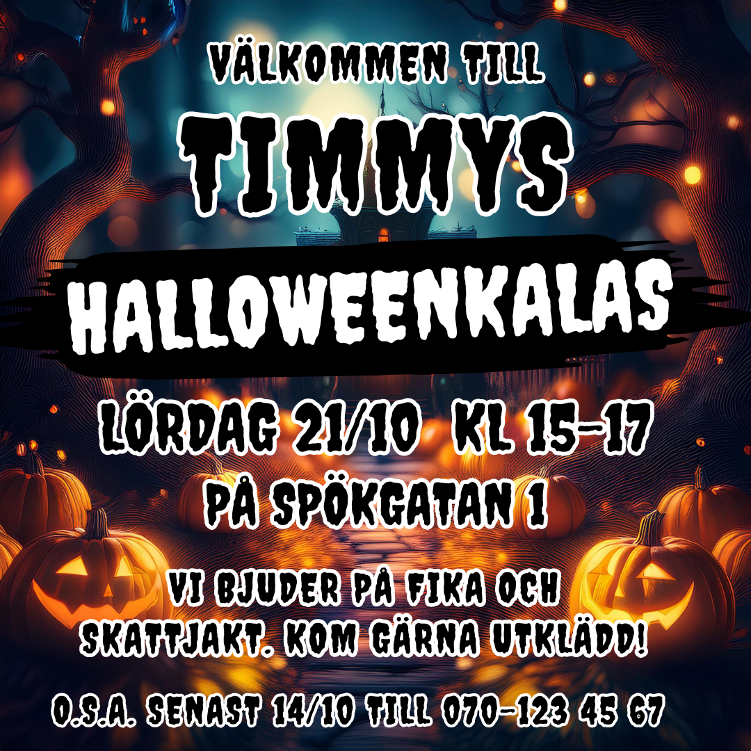 Digital inbjudan Halloweenkalas