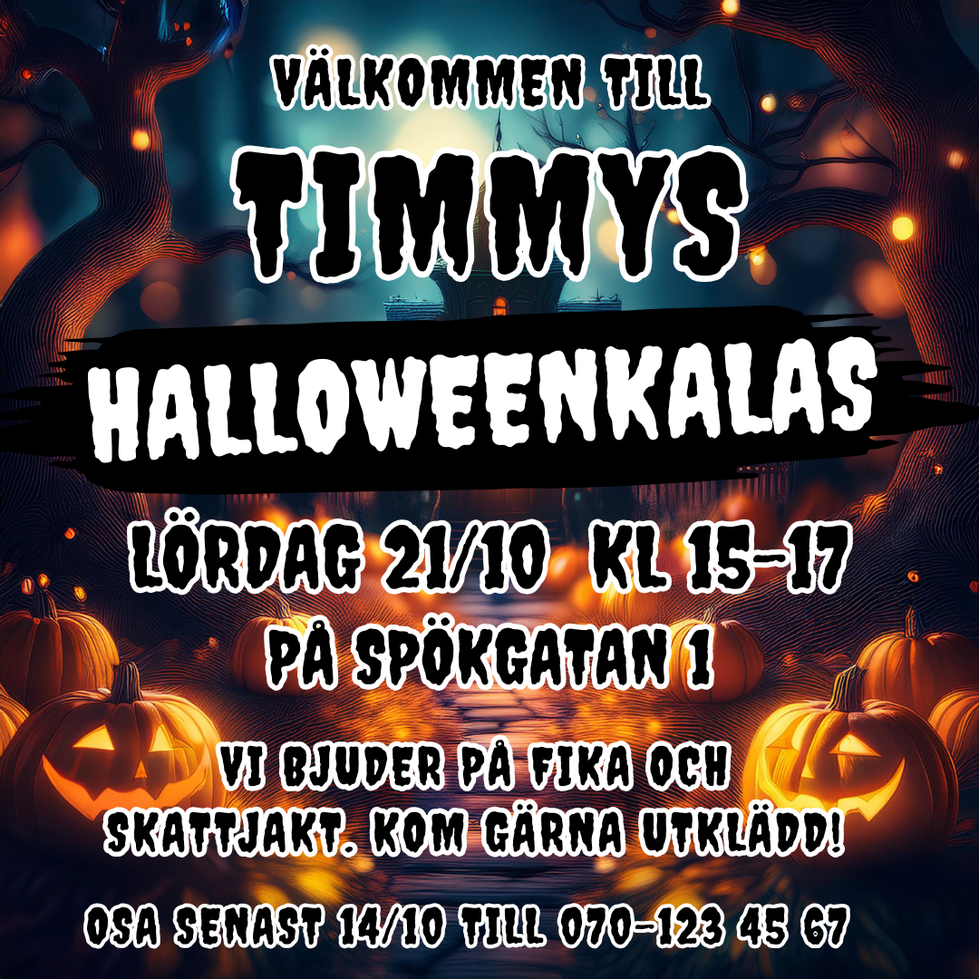 Digital inbjudan Halloweenkalas