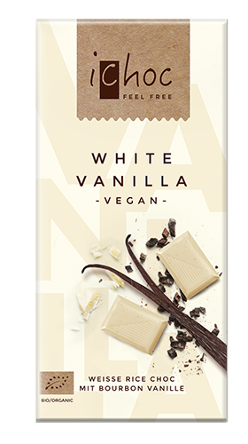 ICHOC Rischoklad White Vanilla 80g, EKO