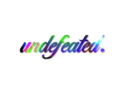 Decal &quot;Undefeated.&quot; 65 cm