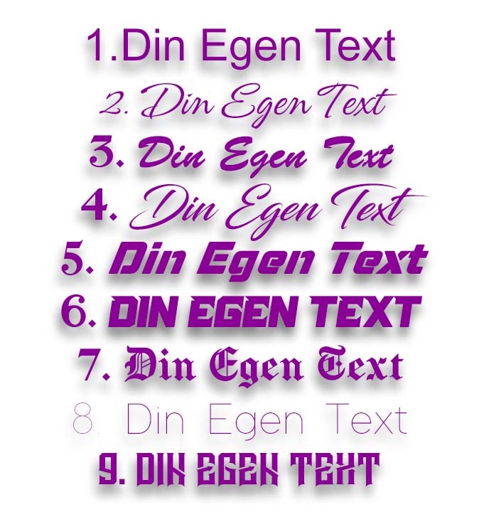 Dekal "EGEN TEXT"