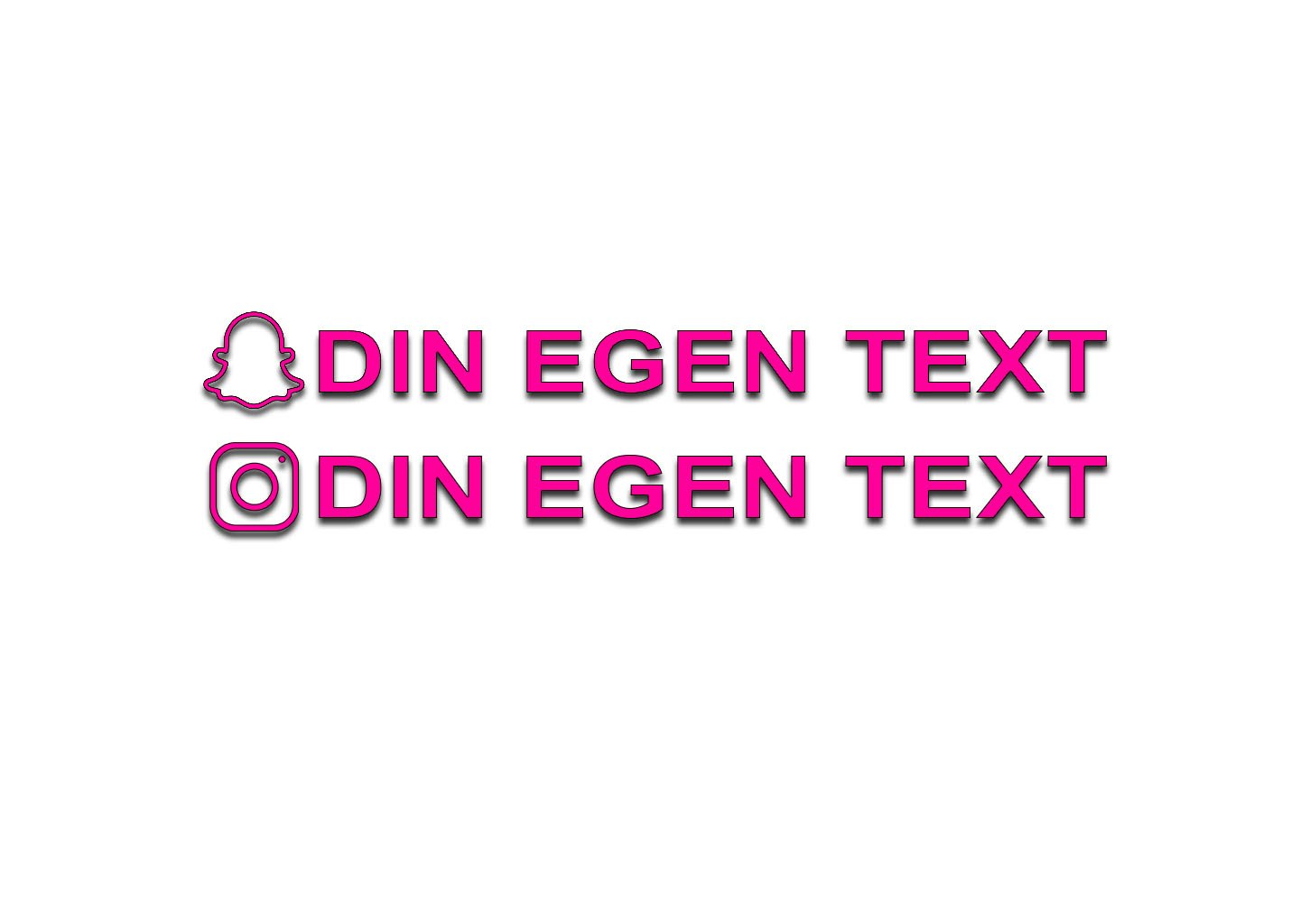 Dekal Snapchat & Instagram  EGEN TEXT