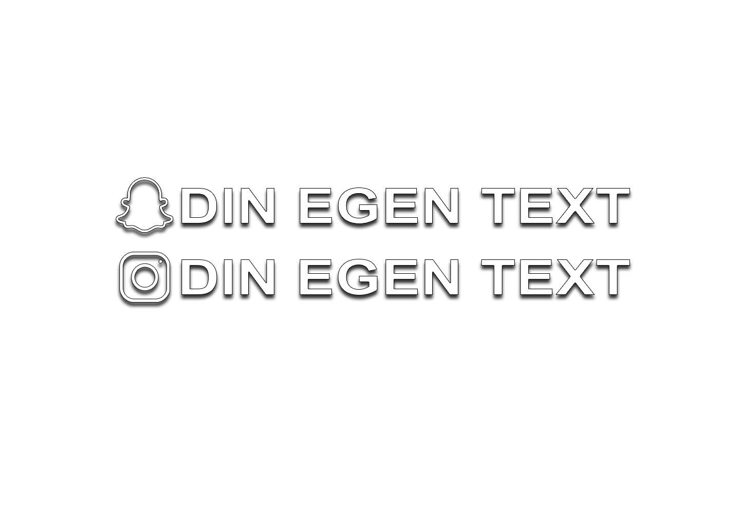 Sticker Snapchat &amp; Instagram OWN TEXT