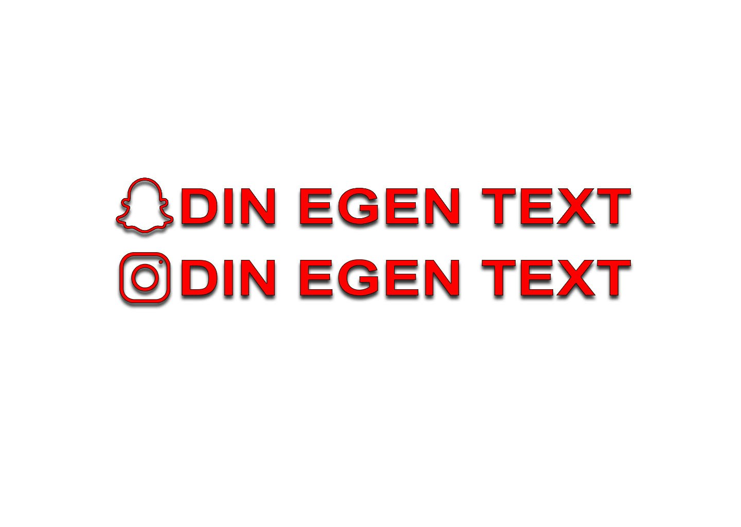 Sticker Snapchat &amp; Instagram OWN TEXT