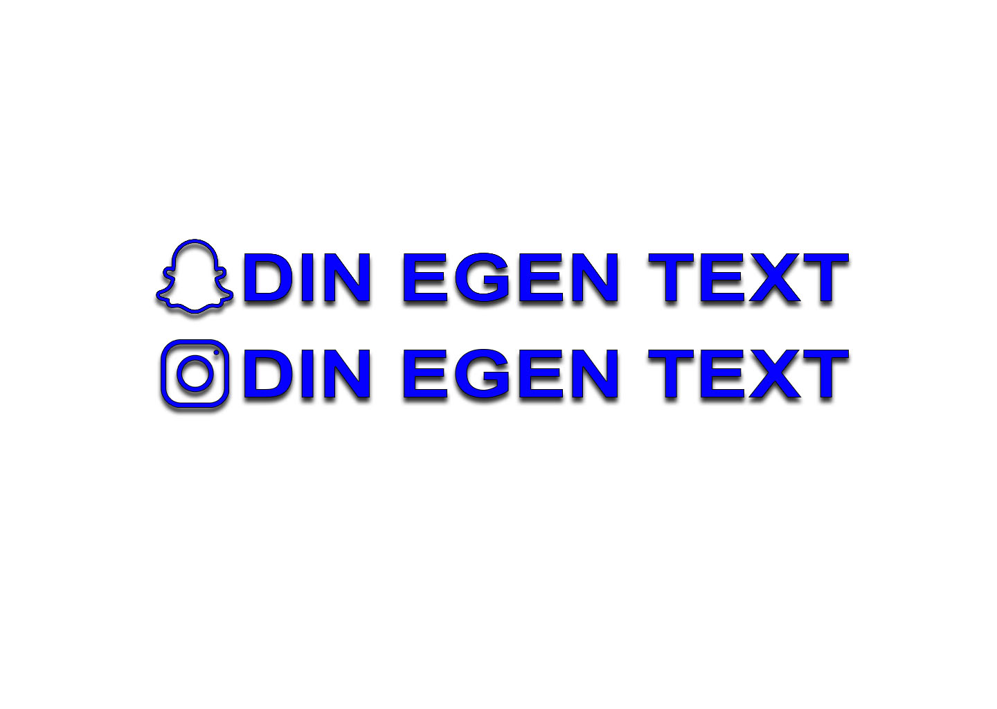 Dekal Snapchat & Instagram  EGEN TEXT