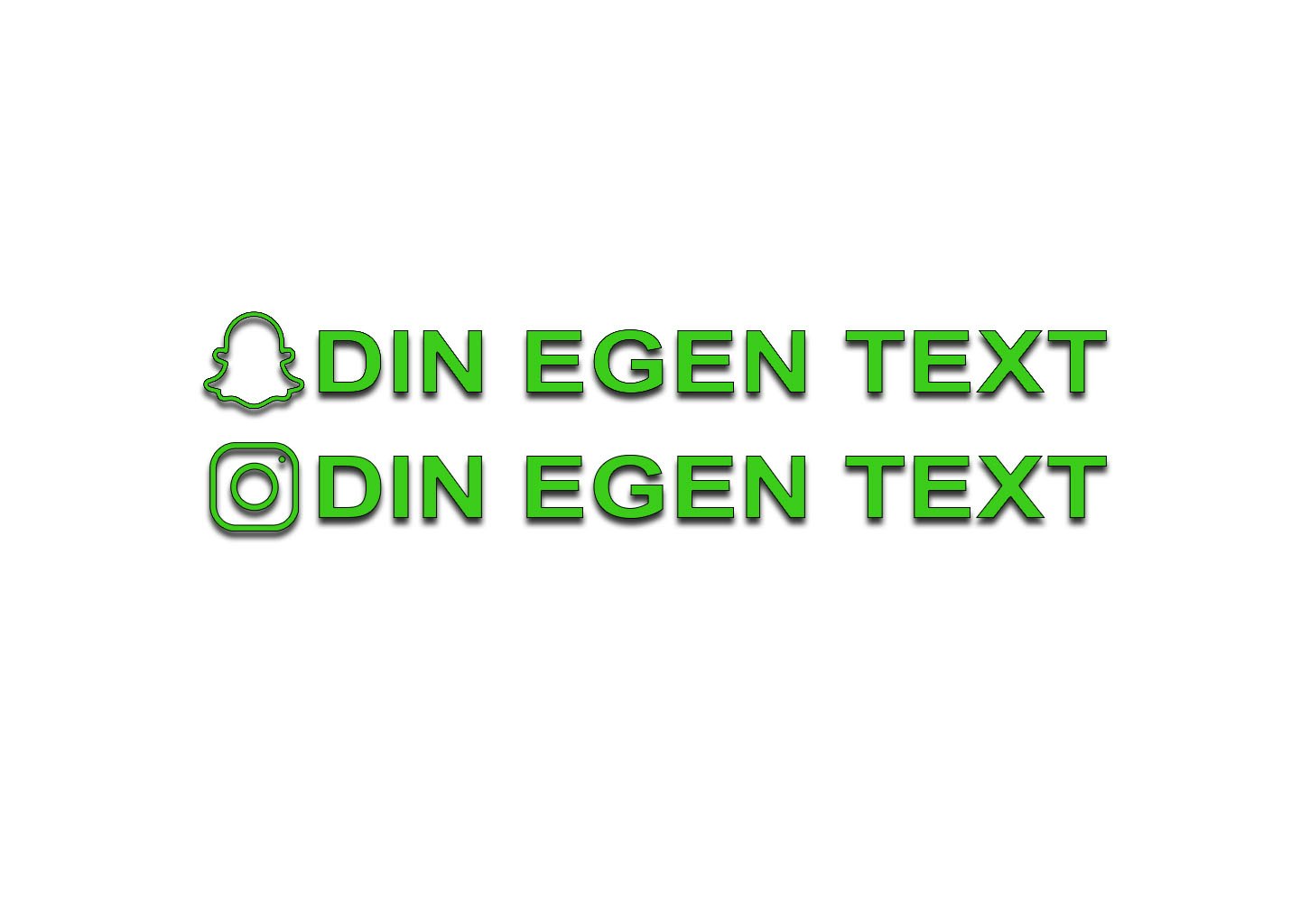 Dekal Snapchat & Instagram  EGEN TEXT