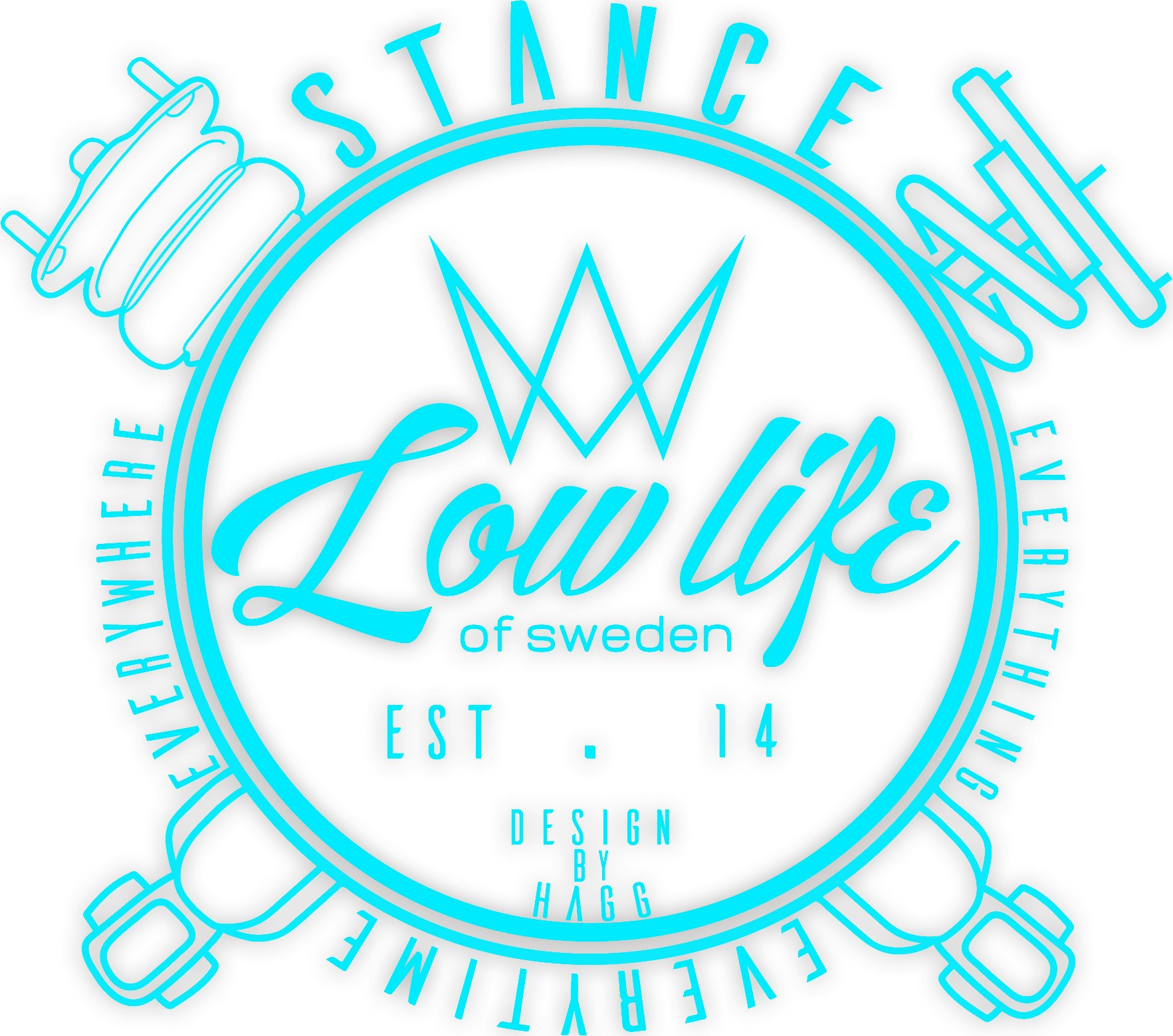 Decal &quot;Low Life Of Sweden&quot; Circle