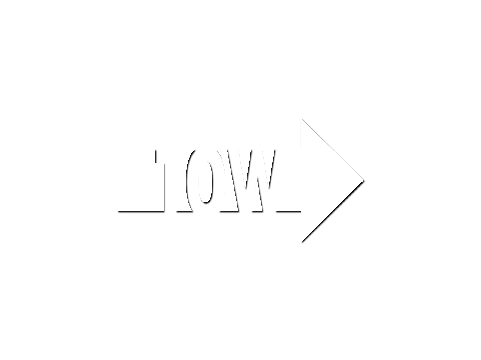 Dekal "TOW" 15cm Höger.
