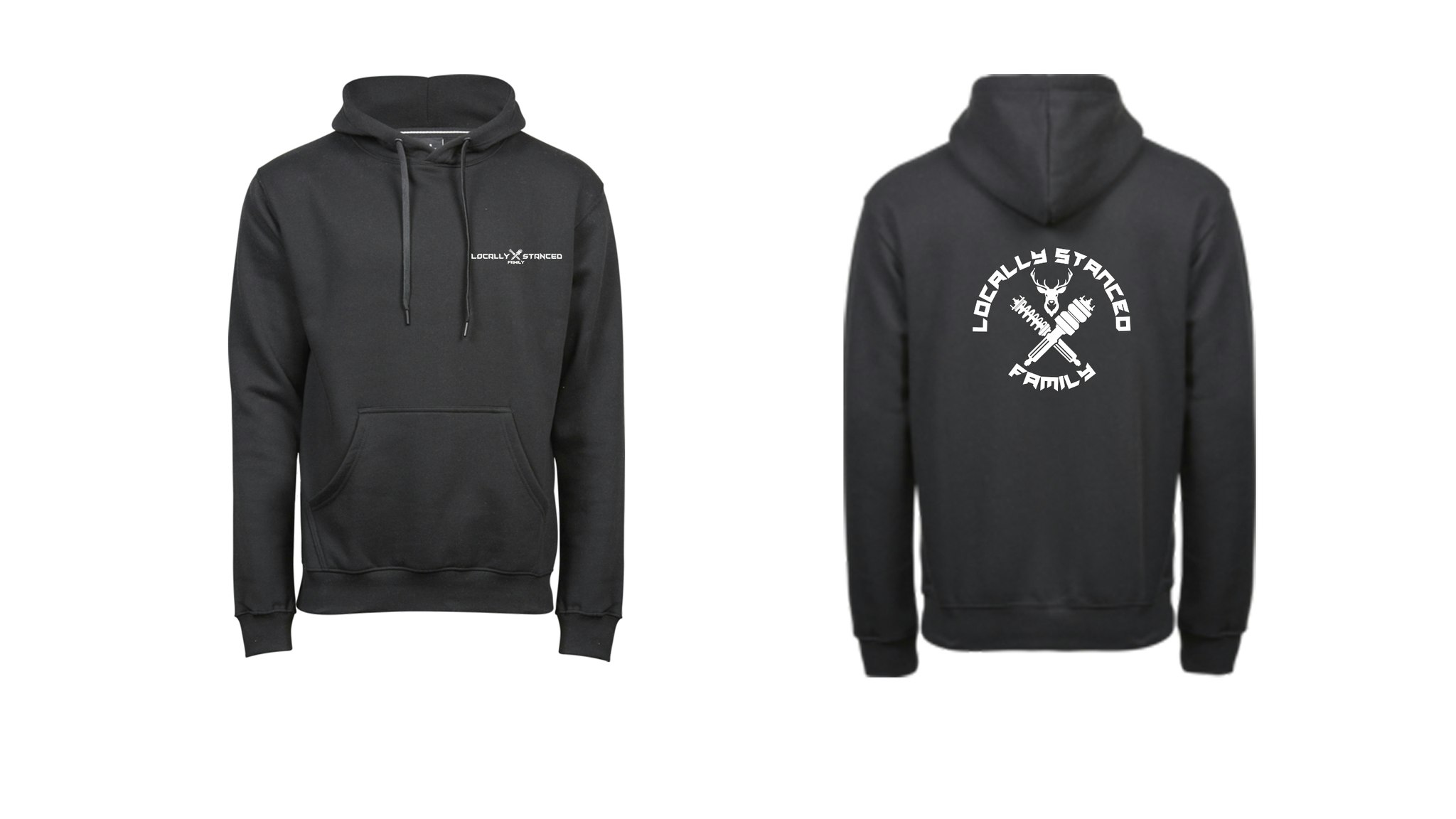 Hoodie "LOCALLY STANCED FAMILY"