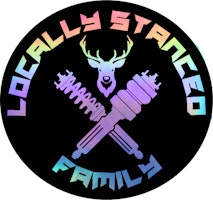 Sticker "Locally Stanced Family" Cirkel 10x10cm