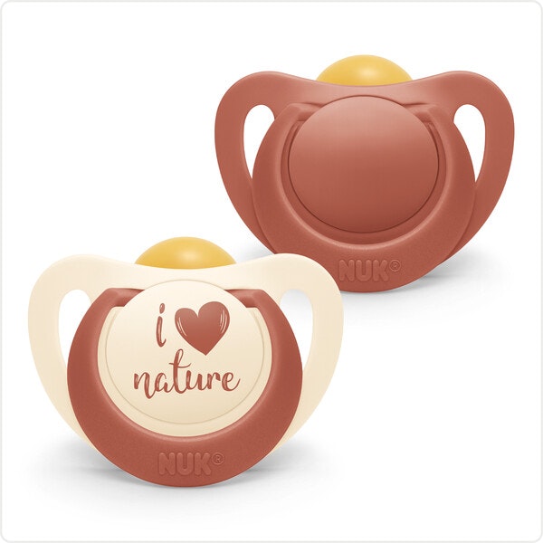 Pacifier NUK for Nature Latex Red 6-18m