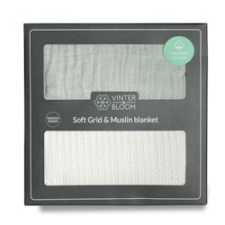 Soft Grid + Muslin EKO Sage Green