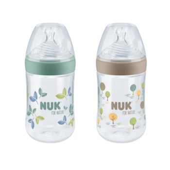 NUK for Nature Temperature Control Bottle Silicon 260ml Green