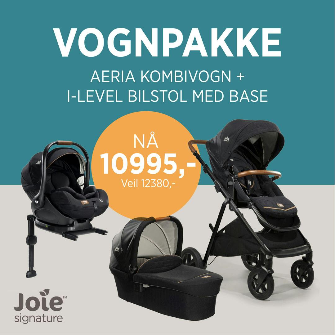 Joie Vognpakke! Vogn, bilstol og base. Lys grå.