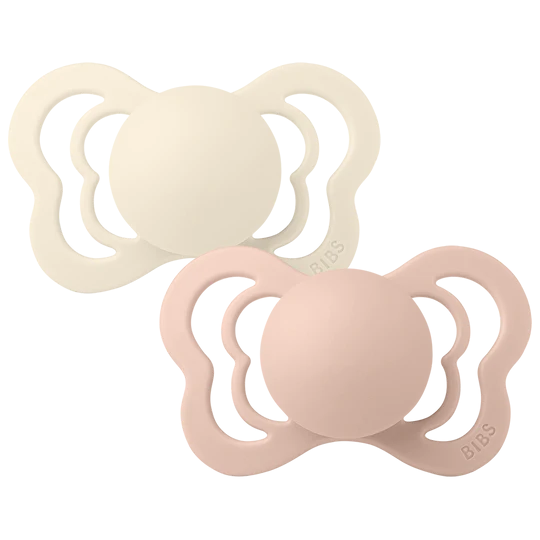 BIBS Couture 2 PACK Ivory/Blush ANATOMICAL 0+