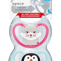 Pacifier Space Silicon Girl 6-18m