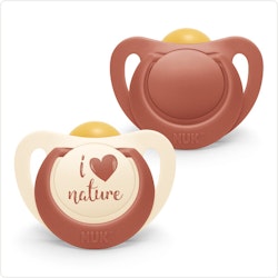 Pacifier NUK for Nature Latex Red 0-6m