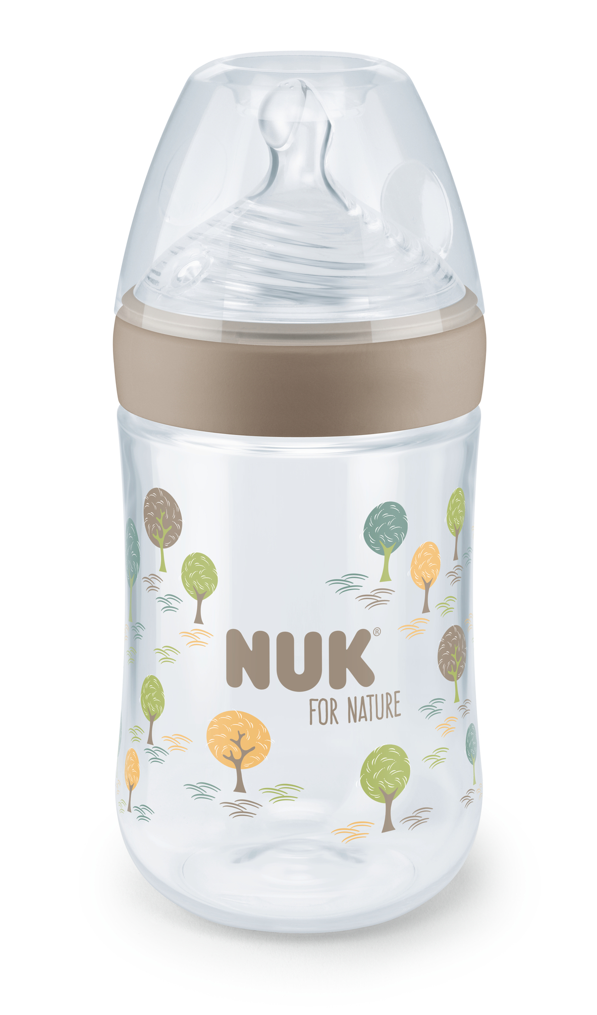 NUK for Nature Temperature Control Bottle Silicon 260ml Beige