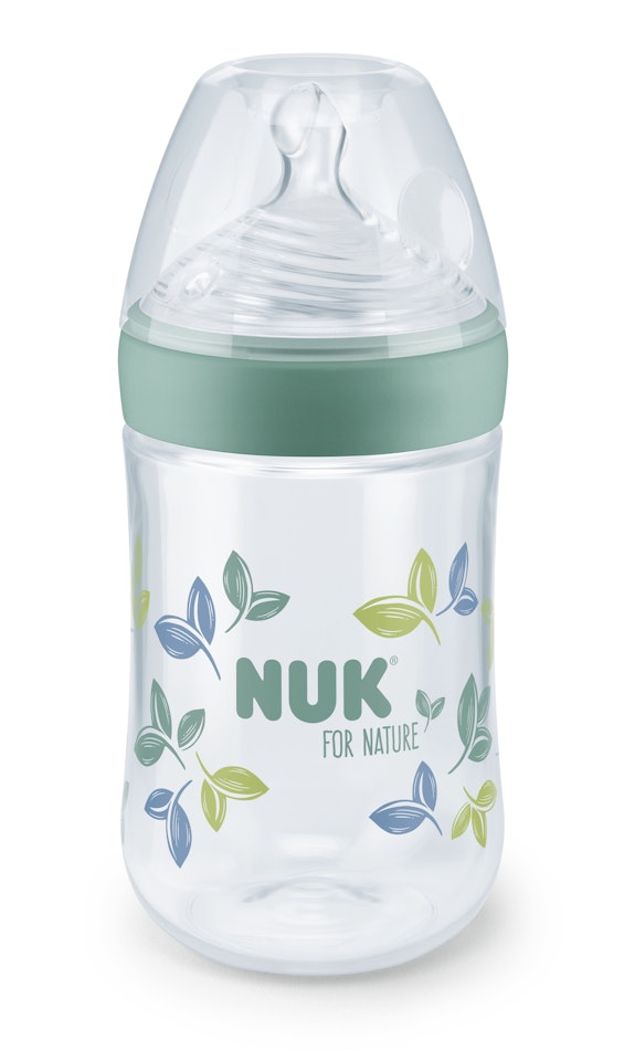 NUK for Nature Temperature Control Bottle Silicon 260ml Green