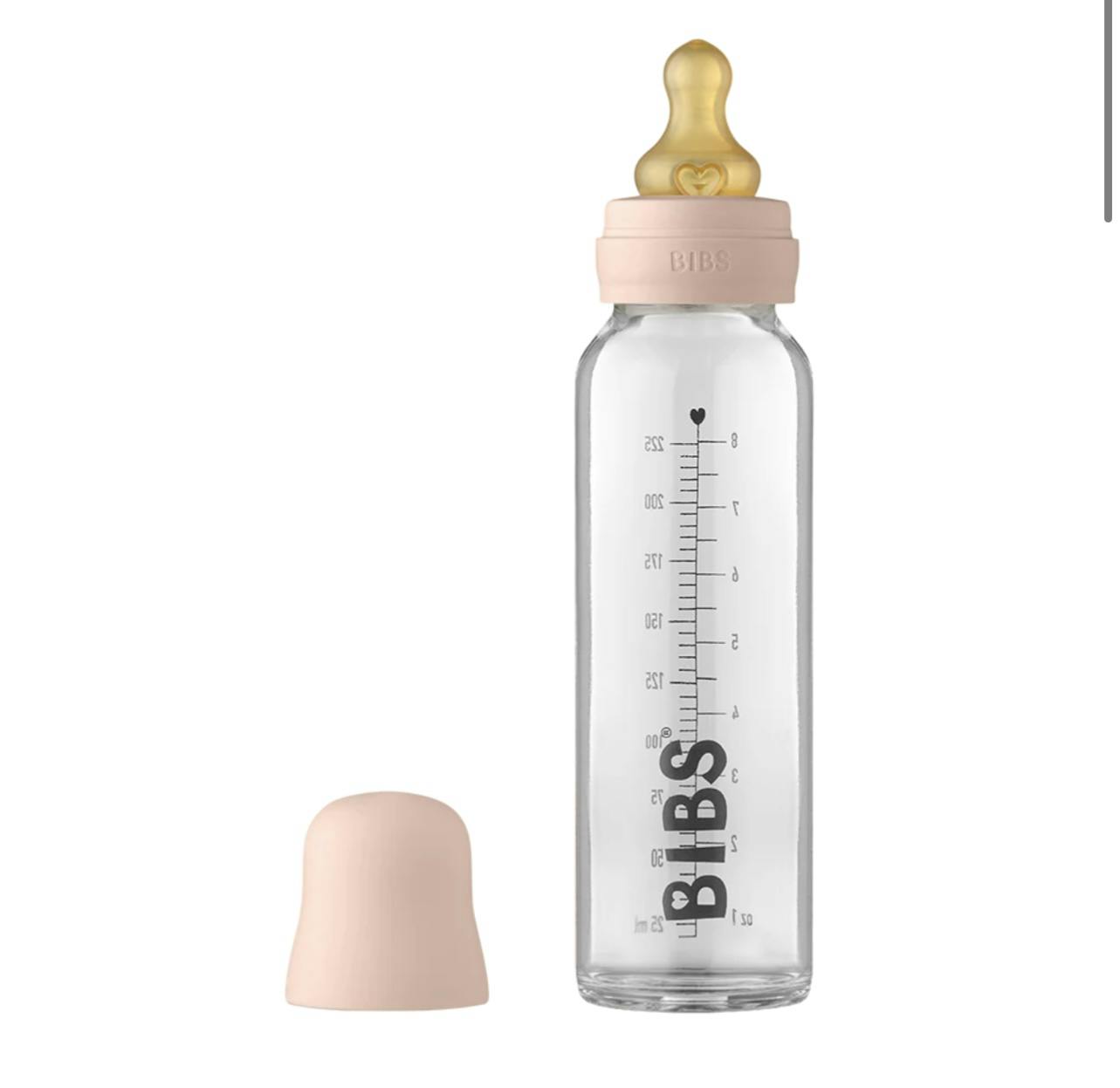 Bibs Baby Glass Bottle Complete Set 225ml - Blush