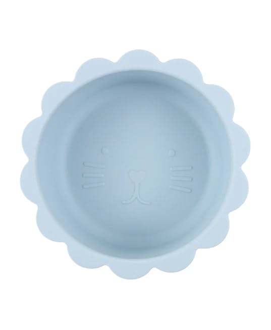 Skålen MARTINA med kattmotiv i silikon Blå