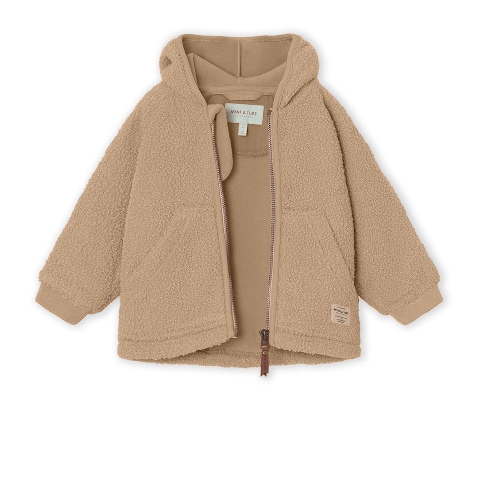 Mini A Ture Liff Teddyfleece Jacket. Savannah Tan