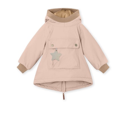 Mini A Ture Baby Wen Fleece Lined Winter Anorak. Rose Dust