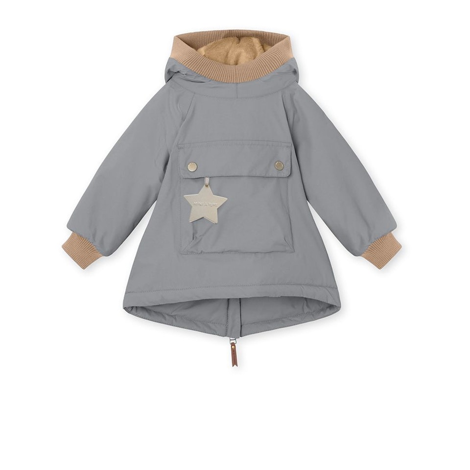 Mini A Ture Baby Wen Fleece Lined Winter Anorak. Monument Blue.