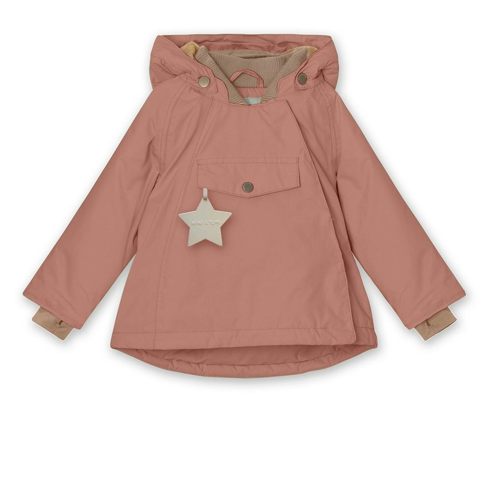 Mini A Ture Wang Fleece Lined Winter Jacket. Wood Rose - BaBa Baby