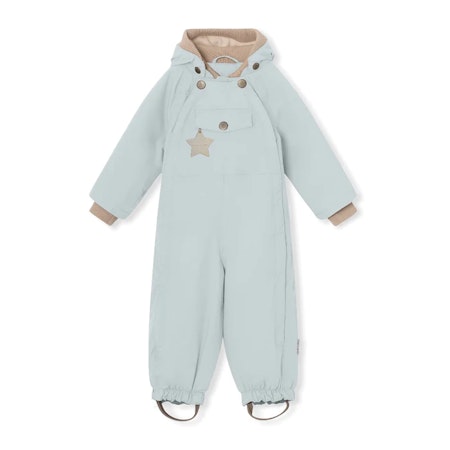 Mini A ture Matwisto Fleece lined spring coverall. PEARL BLUE.