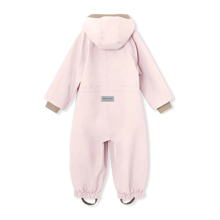 Mini A ture Matwisto Fleece lined spring coverall. MAUVE CHALK