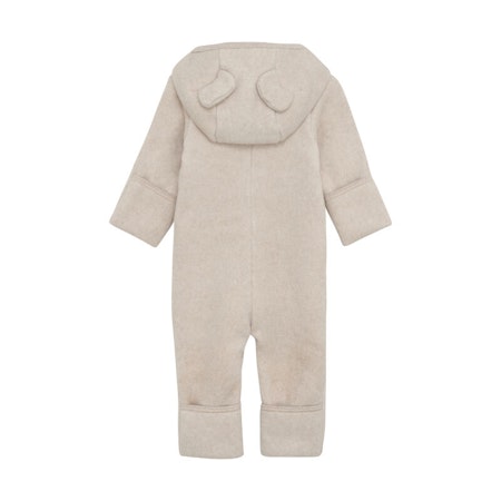 Huttelihut Pram Suit Ears cot. Fleece Camel Melange