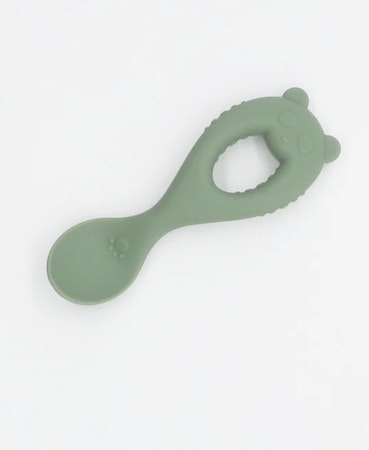 Skeden TEDDY i silikon Grøn