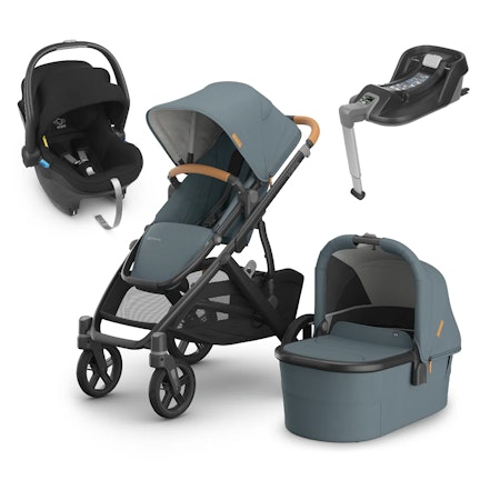 UPPAbaby Vista V3 Duovagn + Mesa i-Size Babyskydd & Bas, Dillan Blå + zazu baby rocker