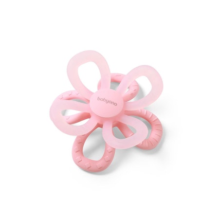 BabyOno silicone teether Flower Pink