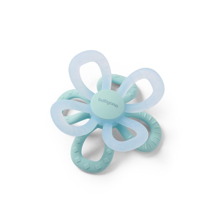 BabyOno silicone teether Flower Blue.