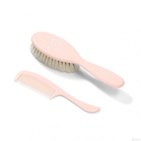 BabyOno hairbrush and comb, natural bristle
