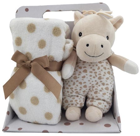 Carlo Baby Fleecefilt & Gosedjur Hippo Beige