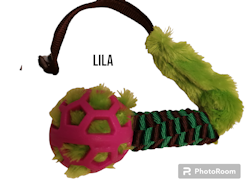 Boll med handtag (färg på plych kan variera)
