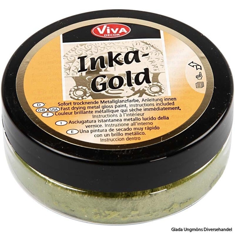Inka Gold Grön-Gul vax  lyster glada ungmön