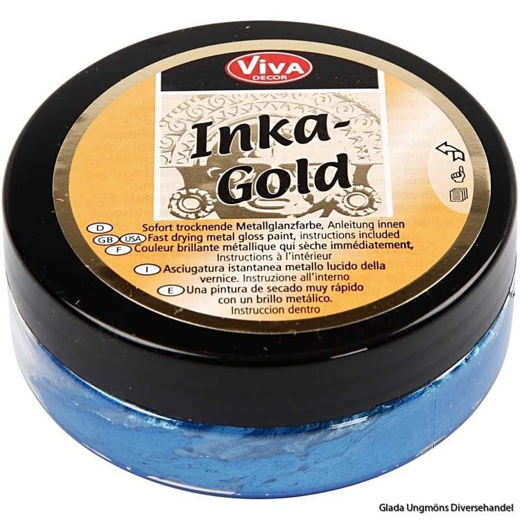 Inka Gold Blue vax lyster metallic glada ungmön