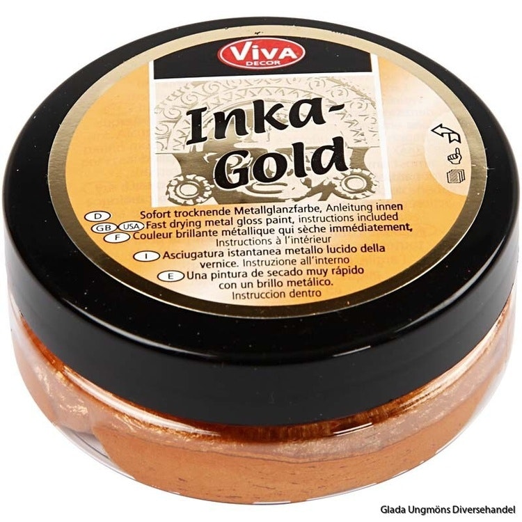 Inka Gold, orange vax lyster metallic glada ungmön